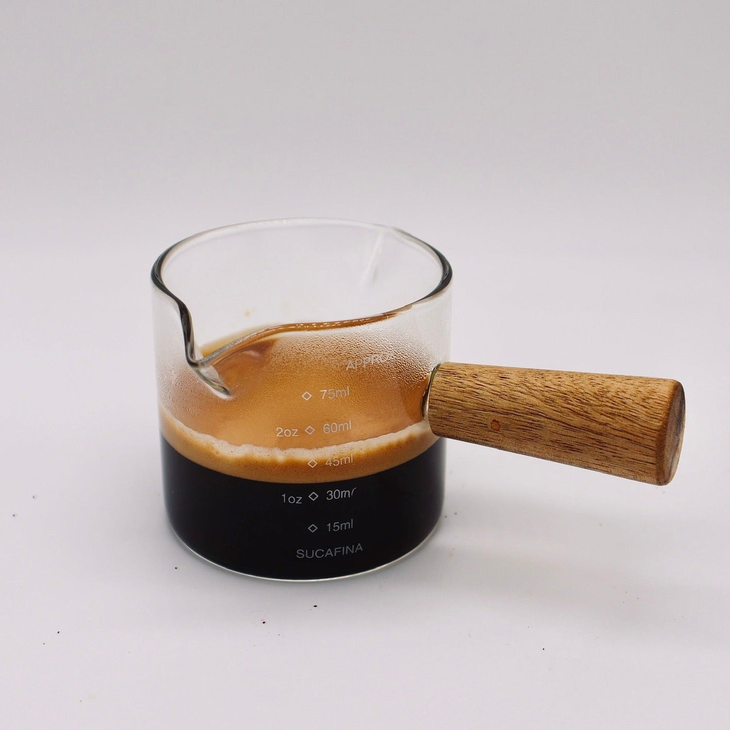 Espresso glas dubbele uitloop