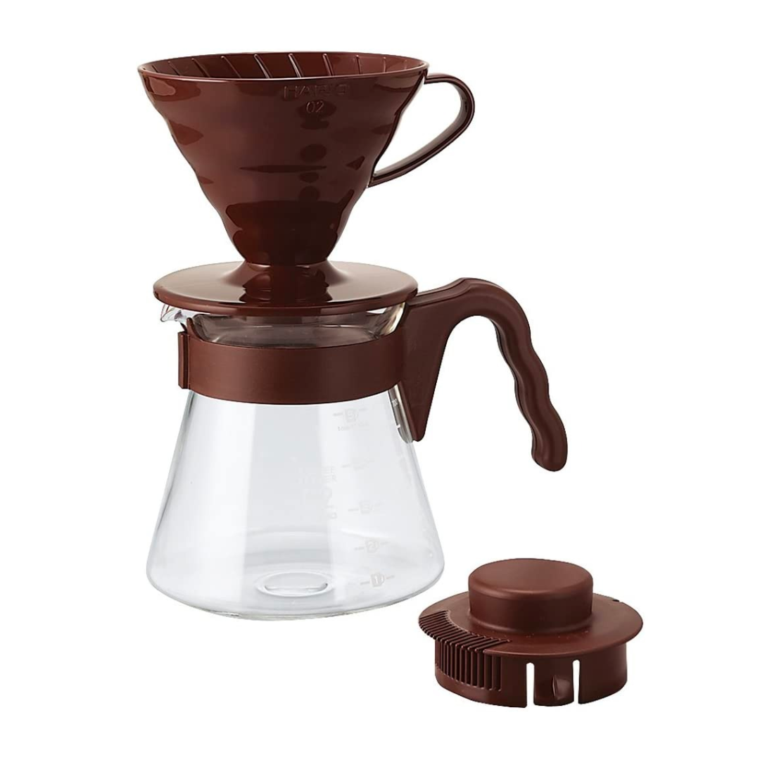 Hario V60-02 Dripper Set Bruin