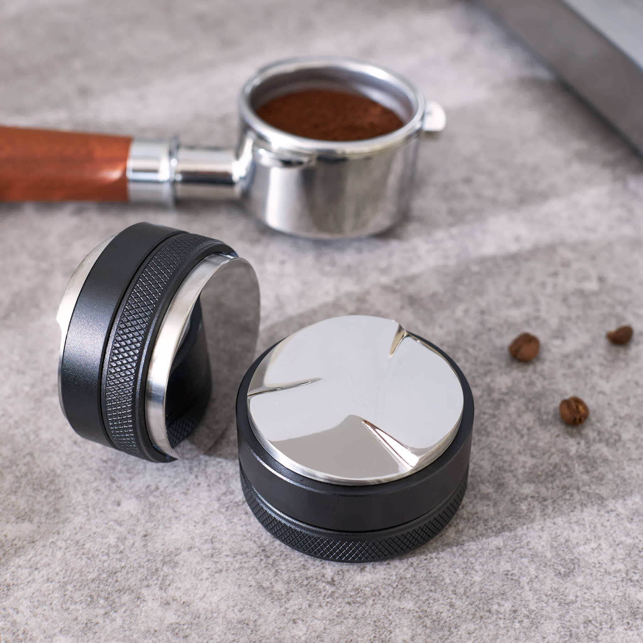 Palm tamper & verdeler combinatie 58mm