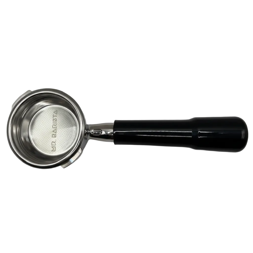 Bottomless Portafilter – Zwarte Kunststof Handgreep – 58mm voor Gaggia