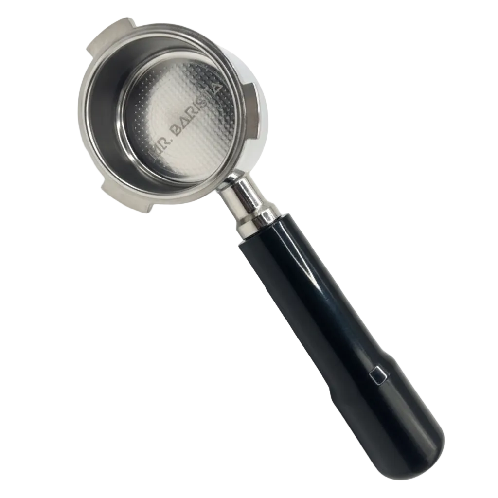 Bottomless Portafilter – Zwarte kunststof handgreep – Voor 51mm De’Longhi Dedica