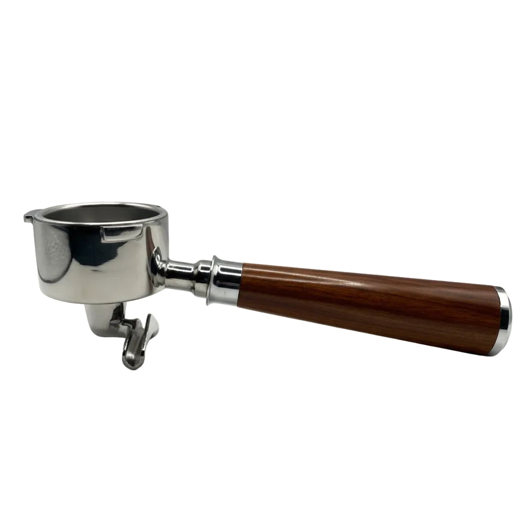 Double Spout Portafilter (Hout) 51mm voor Delonghi Dedica