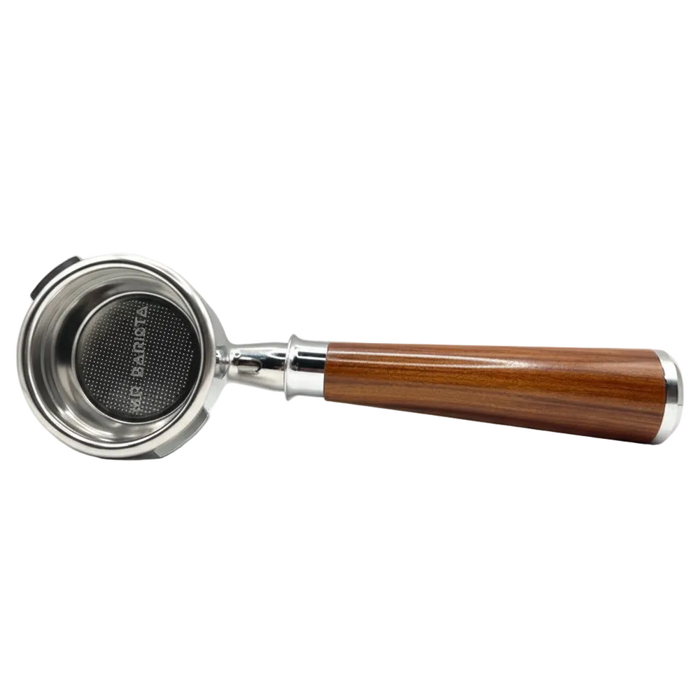 Bottomless Portafilter – Hout – 58mm voor Gaggia
