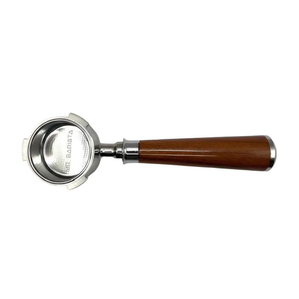 Bottomless Portafilter – Hout – Voor 51mm De’Longhi Dedica