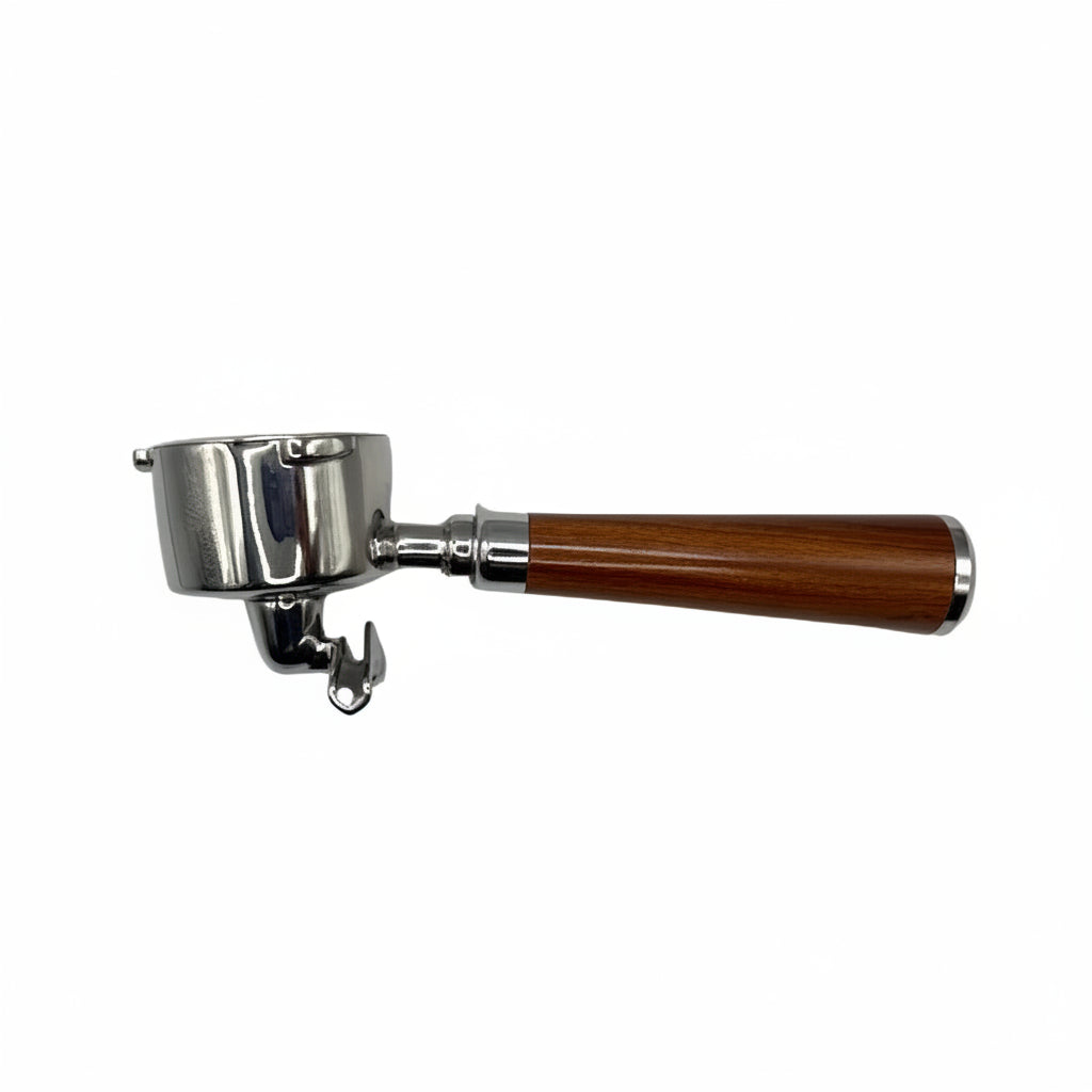 Double Spout Portafilter (Hout) 51mm voor Delonghi Dedica