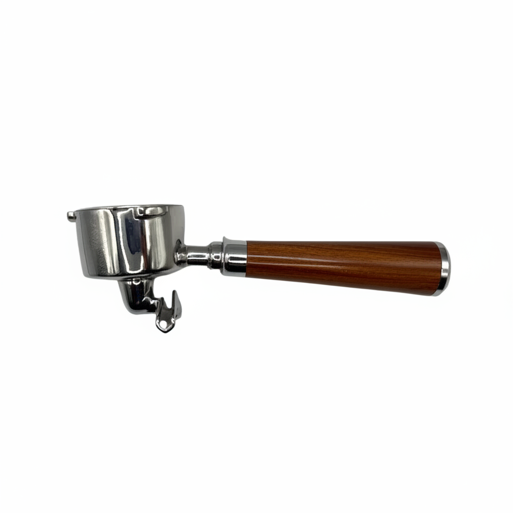 Double Spout Portafilter (Hout) 51mm voor Delonghi Dedica
