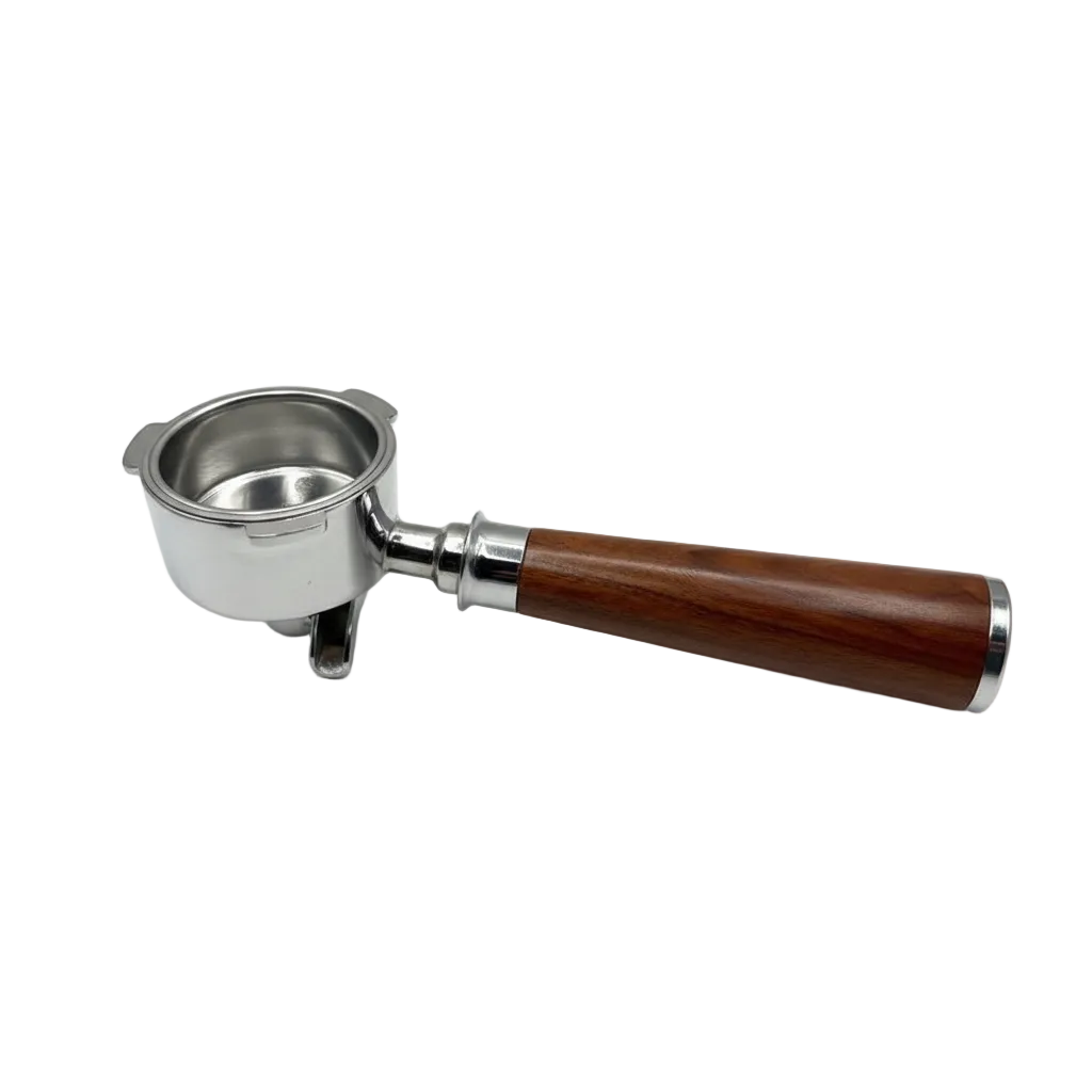 Double Spout Portafilter (Hout) 51mm voor Delonghi Dedica