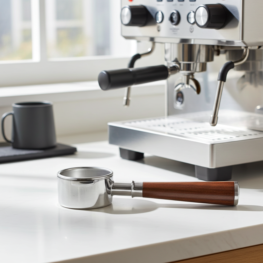 Bottomless/naked portafilter 54mm/Sage hout
