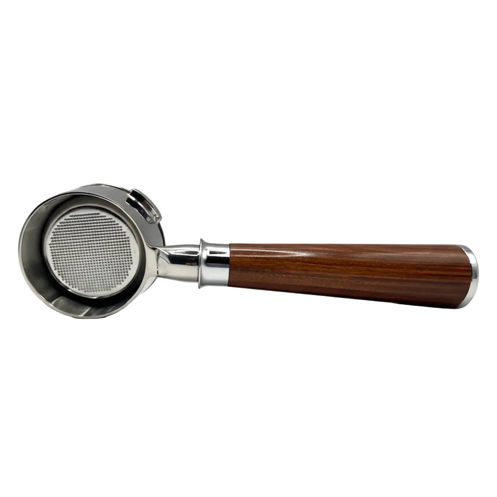 Bottomless Portafilter – Hout – 58mm voor Gaggia