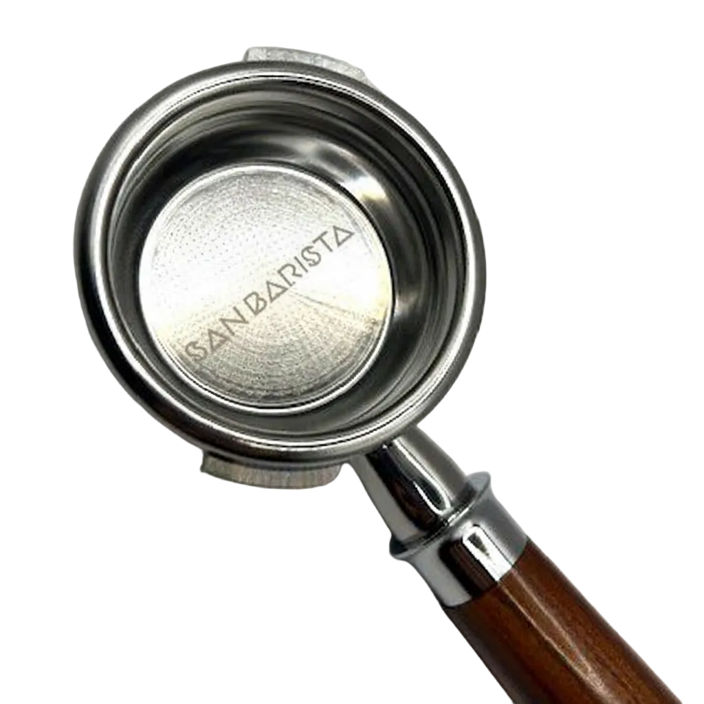 Bottomless Portafilter – Hout – 58mm voor Gaggia