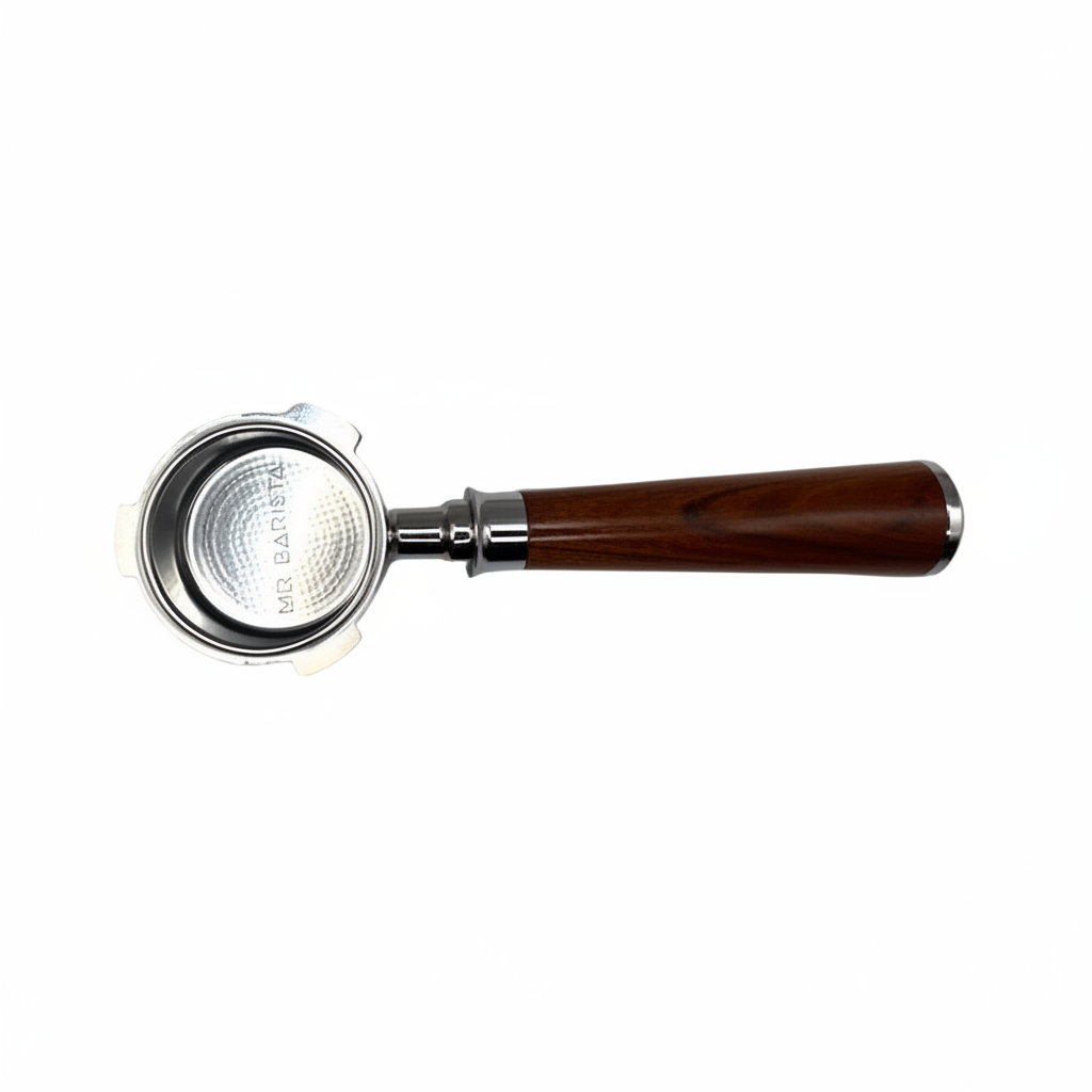 Double Spout Portafilter (Hout) 51mm voor Delonghi Dedica