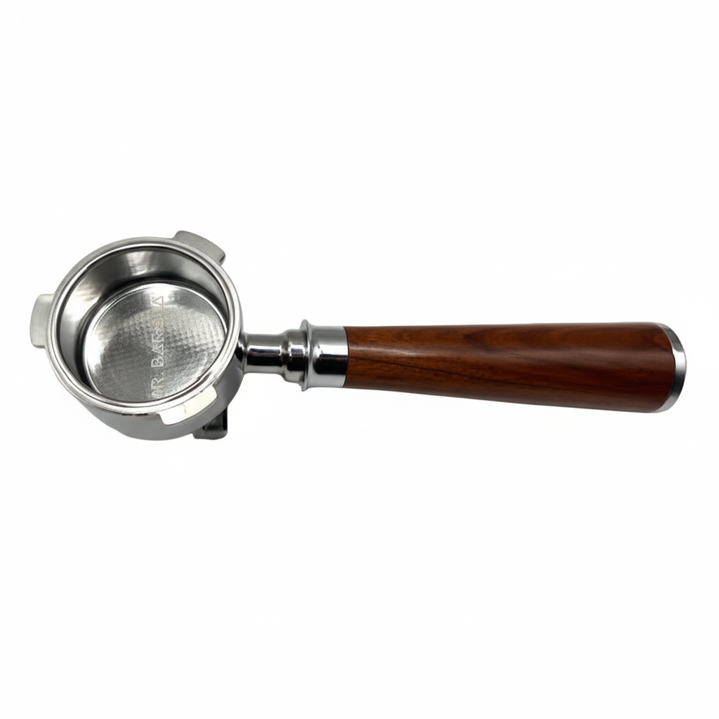 Double Spout Portafilter (Hout) 51mm voor Delonghi Dedica
